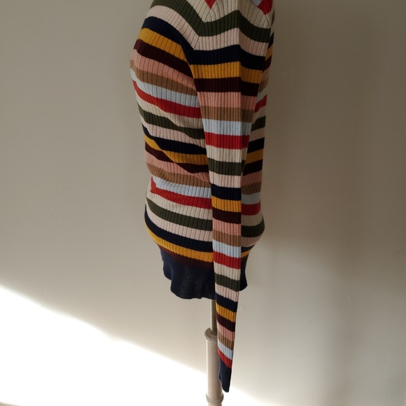 English Factory Shirt Top Pullover Red Blue White - Picture 5 of 7